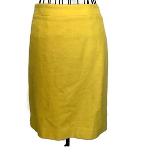 J Crew Golden Mustard Yellow Pencil Skirt